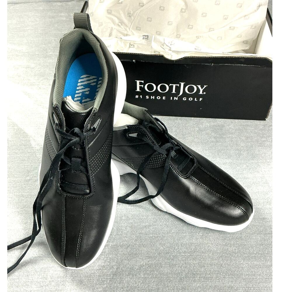 NIB FootJoy Men's eComfort Spiked Golf Shoes Black 9.5M
